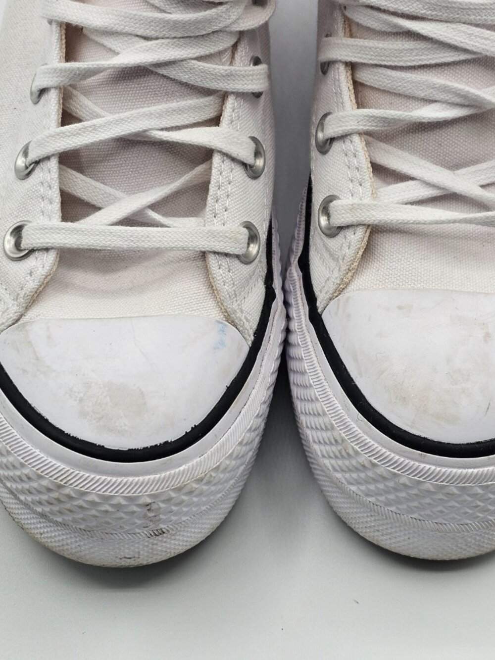 Converse All Star Lift High Top Platform Women’s 8 White Canvas Sneakers Chucks - Picture 2 of 10